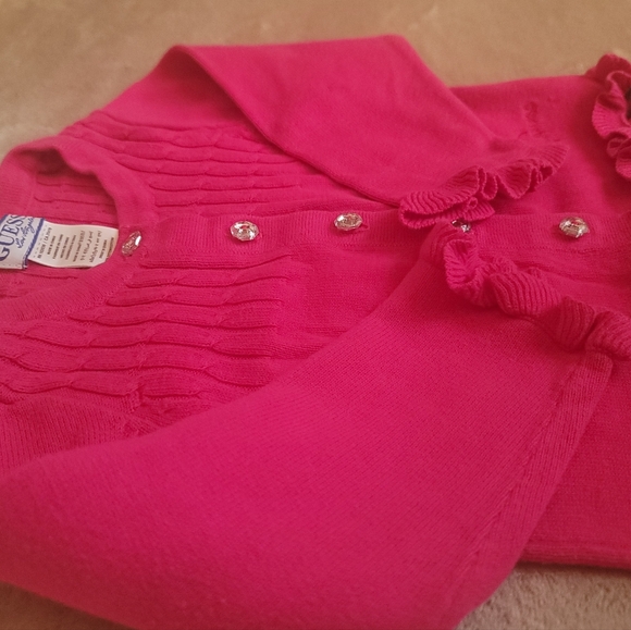 Guess Baby Girl Magenta Sweater Size 18 Months - Picture 4 of 4